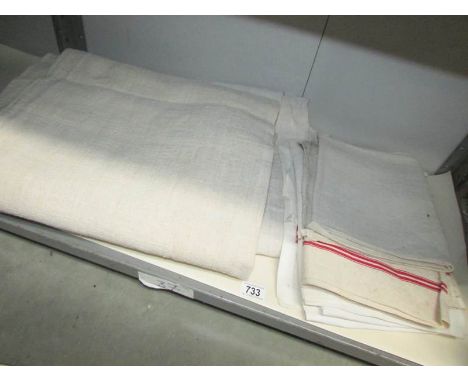 A quantity of handmade wool work including pelmets and other vintage needlework