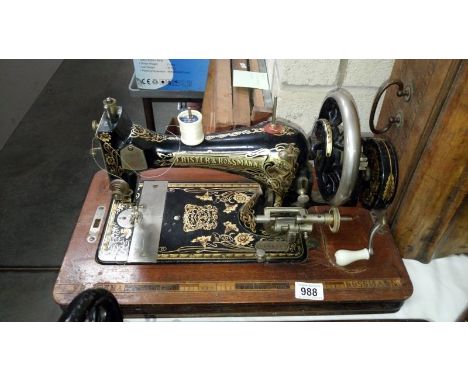 A vintage Frister and Rossman sewing machine
