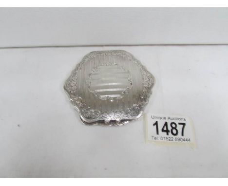 A continental silver compact, hallmark Dutch mark AAKP