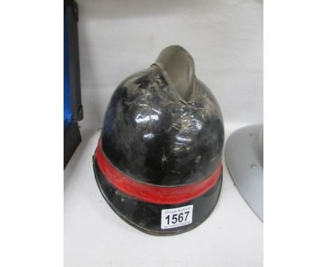 An old fireman's helmet