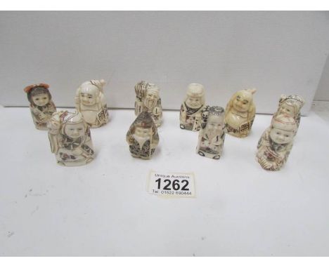 10 resin netsuke