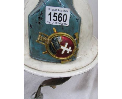 A fireman's helmet