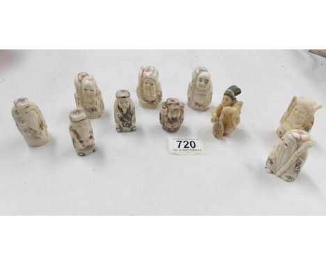10 resin netsuke