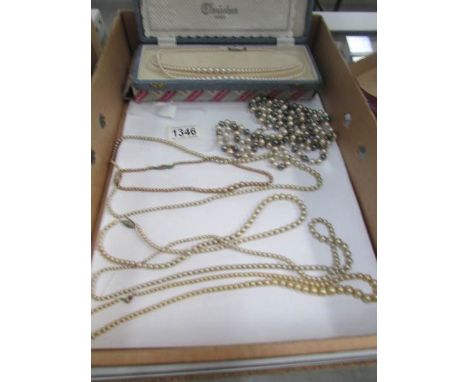 A quantity of pearl necklaces