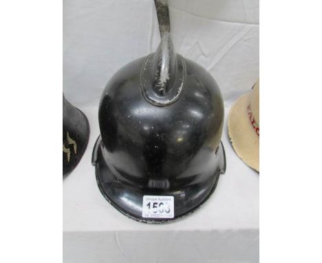A 1930's German fireman's helmet stamped inside 'BXF' Vorschrifts Massig Lt. Gesetz 3.5.34