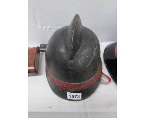 An old fireman's helmet