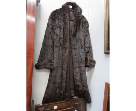 A full length fur coat