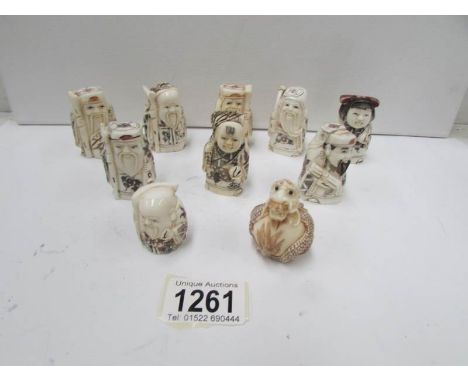 10 resin netsuke