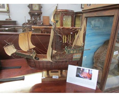 A model of the galleon Santa Maria