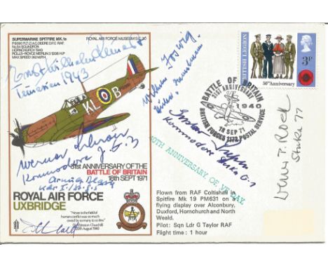Battle of Britain World War Two flown cover signed by Major Werner Schroer Luftwaffe Fighter Ace, Major Arnulf Blasig Luftwaf