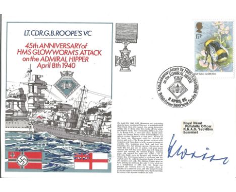 45th Anniversary of HMS Glowworms Attack on the Admiral Hipper, 8 April 1940. Special British Forces Anniversary postmark 8 A