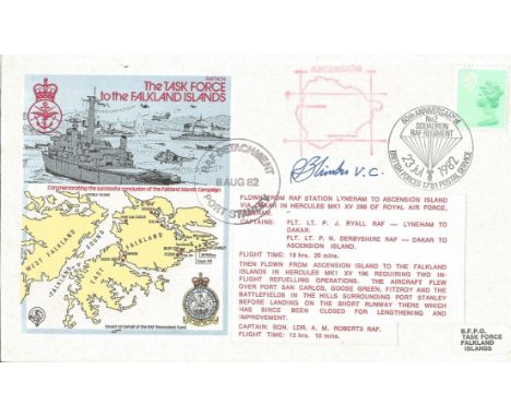 R Limbu VC signed 1982 RAF Escape cover Return from the Falklands Islands cover. Good Condition. We combine postage on multip
