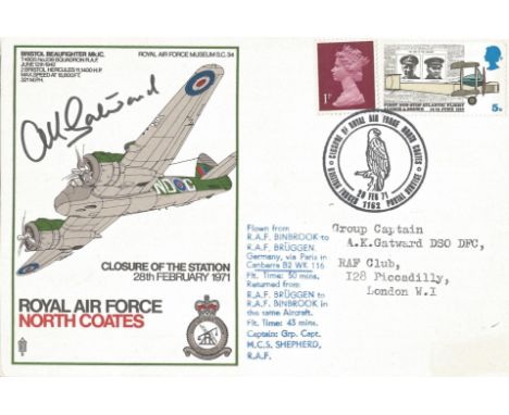 RAF North Coates closure of the station flown FDC signed by Grp Capt A. K Gatward DSO, DFC. PM British forces postal service 