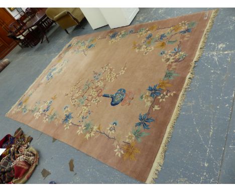 A CHINESE ART DECO DESIGN CARPET  362 x 273cms.