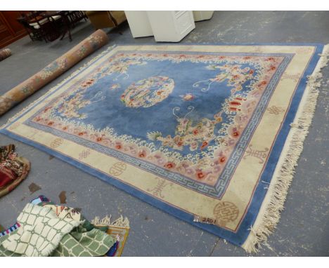 A CHINESE CARPET  372 x 277cms.