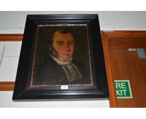 19th Century oil on board portrait study of a gentleman 