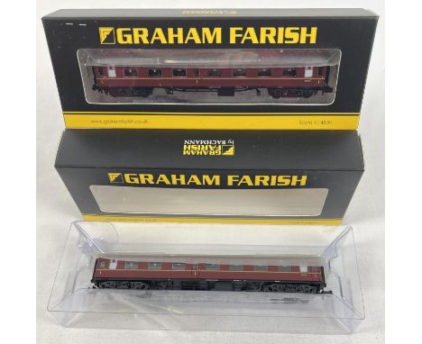 2 Graham Farish by Bachmann boxed model railway&nbsp;1:148 scale, N gauge 374-816A BR Mk1 FO First Open Maroon passenger coac