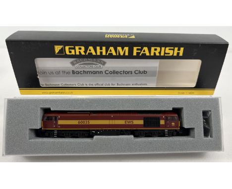 A boxed Graham Farish 371-350 A Class 60 60035 EWS diesel locomotive by Bachmann.&nbsp;1:148 scale, N gauge complete with ori