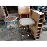 Industrial Stool & Chair and Material Rack