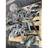 Large Assortment of Scaffolding Castors w/2 stands