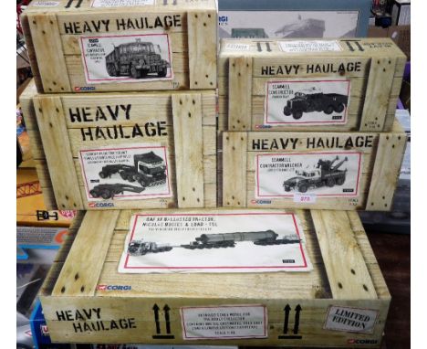 CORGI: A COLLECTION OF HEAVY HAULAGE VEHICLES including a Scammell Contractor Wrecker, Eddie Stobart Ltd, Scammell Constructo