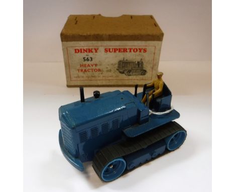 DINKY SUPERTOYS; A HEAVY TRACTOR in blue (563) with original box