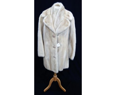 H WAYNE; A VINTAGE LADIES MINK COAT WITH MATCHING HAT and dark fur wrap