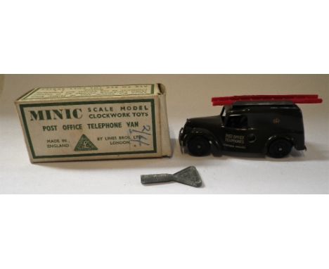 TRI-ANG MINIC; A CLOCKWORK POST OFFICE TELEPHONE VAN with original box