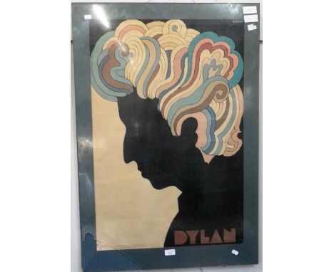 BOB DYLAN; A PSYCHEDELIC PORTRAIT POSTER by Milton Glaser, circa 1966, 82 cm high x 54 cm wide (within mount) (framed) and an