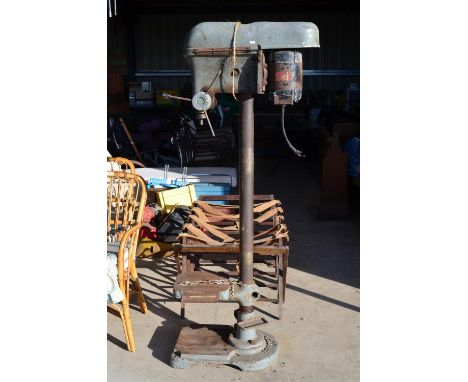 Vintage Meddings floor standing pillar drill, 1 phase in need of restoration. A/F 