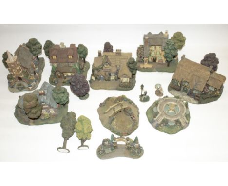 Thomas Kinkade Painter of Light "Hawthorne Village - Lamplight Village Collection" collection of village buildings complete w