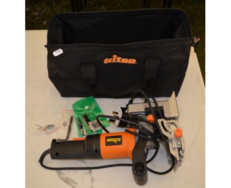 Bagged Triton TDJ600 710W Dowelling Jointer, with manual 