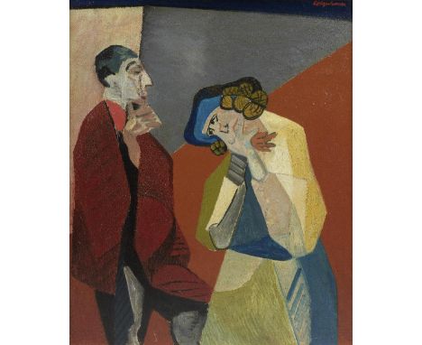 Robert Colquhoun (British, 1914-1962)Two figures signed 'Colquhoun' (upper right)oil on canvas61 x 51cm (24 x 20 1/16in).pain