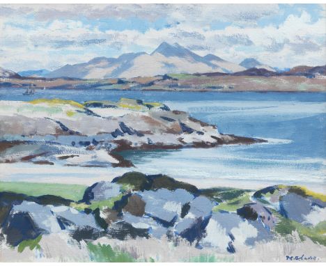 Francis Campbell Boileau Cadell RSA RSW (British, 1883-1937)Ben Cruachan across the Sound of Mull signed 'F.C.B.Cadell' (lowe
