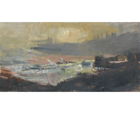 Joan Eardley RSA (British, 1921-1963)Sun on the Sea oil on board64.5 x 122cm (25 3/8 x 48 1/16in).Footnotes:ProvenanceWith Ro