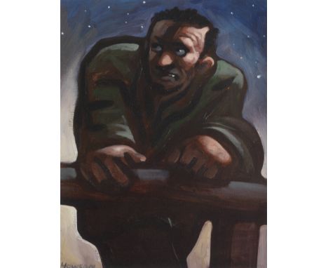 Peter Howson OBE (British, born 1958)The Defiant Dosser signed 'HOWSON' (lower left) oil on canvas46 x 35.5cm (18 1/8 x 14in)