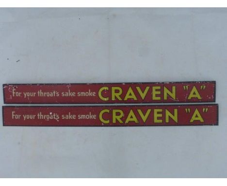 A pair of Craven 'A' shelf strips.