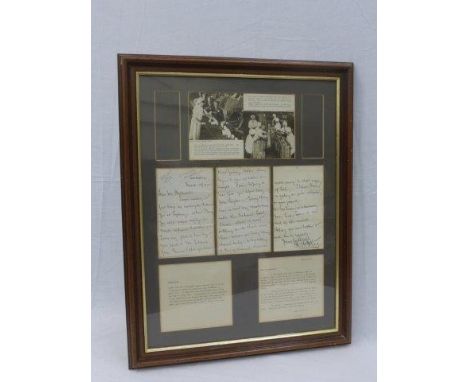 A rare framed and glazed original hand written letter from Mr. R.A. Fry of Fry's Chocolate to a Mr. Broderick, one of the com