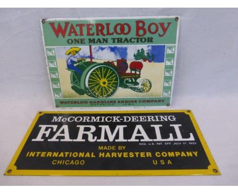 Two reproduction Tractor related enamel signs.