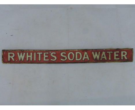 A rare R. White's Soda Water shelf strip.