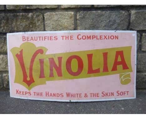 A Vinolia rectangular enamel sign with some restoration, 39 x 20".