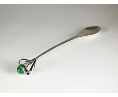 A Charles Robert Ashbee (1863-1942) for the Guild of Handicraft Ltd Edwardian silver spoon, London 1903, the tapering oval bo