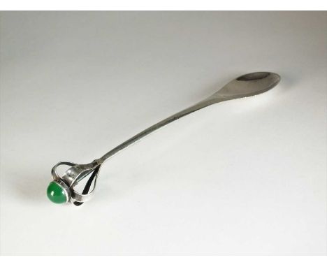 A Charles Robert Ashbee (1863-1942) for the Guild of Handicraft Ltd Edwardian silver spoon, London 1903, the tapering oval bo