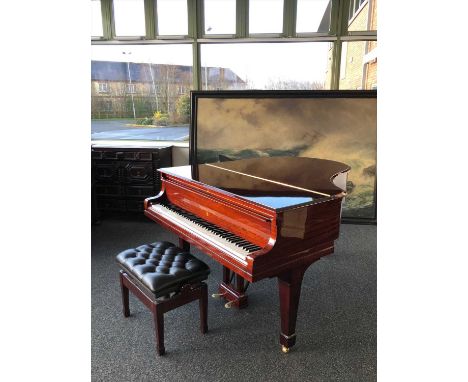 A Steinway Model M boudoir grand piano, circa late 1926 / early 1927, marked to the interior frame Reg. U.S PAT.OFF Steinway 