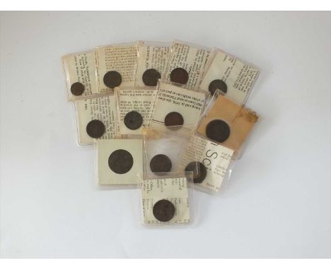 A collection of British silver, copper and bronze coinage, from Charles I to George VI, to include; crowns and quarter farthi