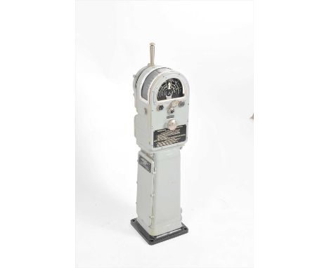 A large mid 20th century Engine Order Telegraph transmitter / receiver, with applied operation boards and identification: Bri