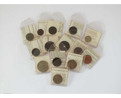 A collection of approximately sixty-four foreign silver, cupro-nickel, copper and bronze coins, mainly Sarawak (a lot)