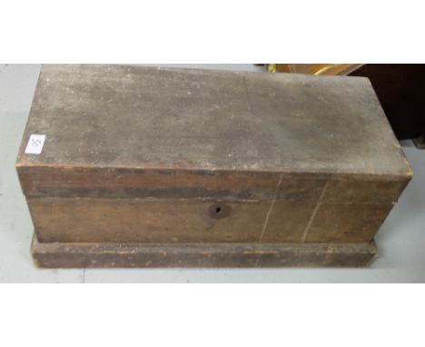 Rectangular Antique Pine Tool Chest with tools – spanners, hammer etc