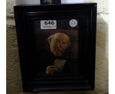 Pair of small portrait prints –  “old farmer woman and man”, after Karl Dronberger (2)