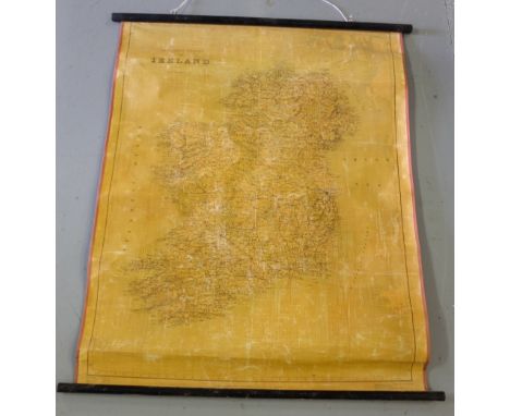 Ordnance Survey Map of Ireland 1930’s, another similar in very worn condition & a 1966 print of The Irish Republic Proclamati